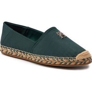 Espadrilky Tommy Hilfiger Th Satin Flat Espadrille FW0FW07881 Hunter MBP