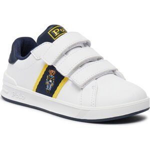 Sneakersy Polo Ralph Lauren RL00597100 C White Smooth/Navy/Yellow W/ Preppy Bear Mens