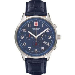 Hodinky Swiss Alpine Military 7084.9535 Blue/Silver/Blue