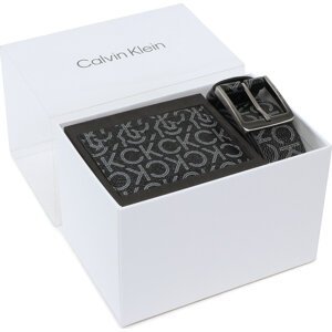 Sada pouzdro na karty a opasek Calvin Klein Classic Mono Vital Belt+Ccholder K50K509713 BAX
