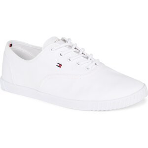 Tenisky Tommy Hilfiger Canvas Lace Up Sneaker FW0FW07805 White YBS