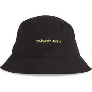 Klobouk Calvin Klein Jeans Institutional Bucket Hat K50K511795 Black/Sharp Green 0GX