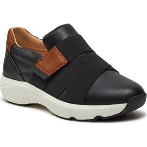 Sneakersy Clarks Tivoli Strap 26177648 Black Leather