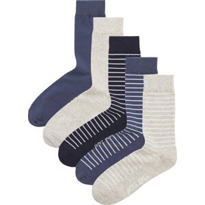 Sada 5 párů pánských vysokých ponožek Jack&Jones Milo 12252620 Dark Blue 4436291