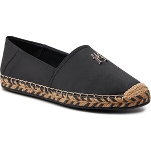 Espadrilky Tommy Hilfiger Th Satin Flat Espadrille FW0FW07881 Black BDS