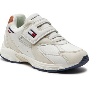 Sneakersy Tommy Hilfiger Low Cut Lace-Up/Velcro Sneaker T1B9-33386-1729 M Beige/Tobacco A175