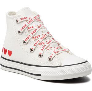 Plátěnky Converse Ctas Hi A01604C Vintage White/University Red