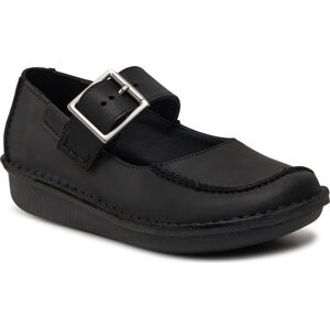 Polobotky Clarks Funny Bar 26176442 Black Oily Lea