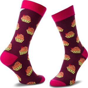 Klasické ponožky Unisex Cup of Sox Bawełniany Muffin Z Taaaką Wiśnią B Bordó