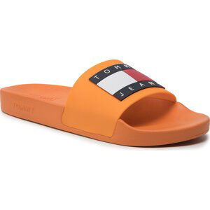 Nazouváky Tommy Jeans Mens Flag Pool Slide EM0EM01021 Sun Kissed Orange SE8