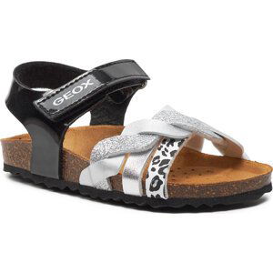 Sandály Geox J Adriel Girl J458MB 002BJ C0039 M Black/Silver