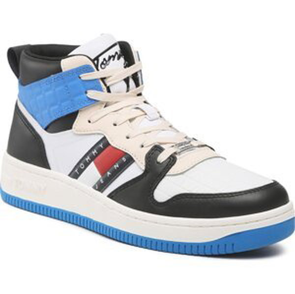 Sneakersy Tommy Jeans Mid Cut Basket EM0EM01075 Black BDS