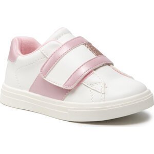 Sneakersy Tommy Hilfiger Low Cut Velcro Sneaker T1A4-32126-1383 S White/Pink X134