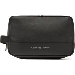 Kosmetický kufřík Tommy Hilfiger Th Essential Pu Washbag AM0AM10921 Černá