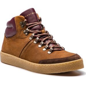 Sneakersy Tommy Hilfiger Crepe Outsole Mid Hi FM0FM01704 Coffee 211