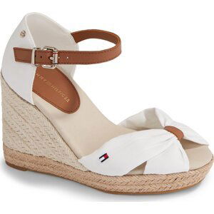 Espadrilky Tommy Hilfiger Basic Open Toe High Wedge FW0FW04784 Ecru YBL