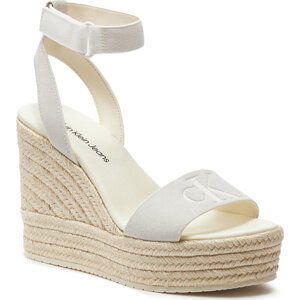 Espadrilky Calvin Klein Jeans Wedge Sandal Su Mg Btw YW0YW01026 Creamy White/Bright White 0F9