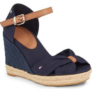 Espadrilky Tommy Hilfiger Basic Open Toe High Wedge FW0FW04784 Space Blue DW6