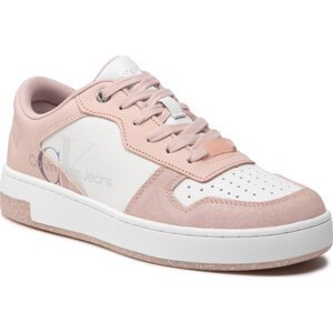 Sneakersy Calvin Klein Jeans Cupsole Laceup Basket Glitter YW0YW00605 Pale Conch Shell TFT