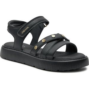 Sandály Geox J Sandal Kodette Gir J45DBI 0003W C9999 S Black