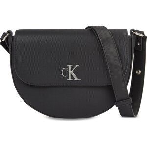 Kabelka Calvin Klein Jeans Minimal Monogram Saddle Bag22 T K60K611961 Černá