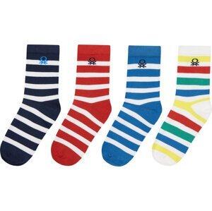 Sada 4 párů dětských vysokých ponožek United Colors Of Benetton 6AO307034 905