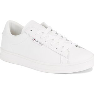 Sneakersy Tommy Jeans Tjm Leather Low Cupsole EM0EM01374 Ecru YBL