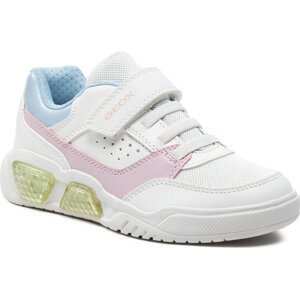 Sneakersy Geox J Illuminus Girl J45HPA 0BUAS C0406 D White/Pink