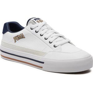 Sneakersy Puma Court Classic Vulc Retro Club 395089-01 Puma White/Prairie Tan/Club Navy