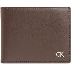 Velká pánská peněženka Calvin Klein Metal Ck K50K511692 Dark Brown Slg BAW