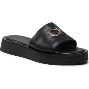 Nazouváky Calvin Klein Flatform Slide W/Hdw HW0HW01158 Ck Black BAX