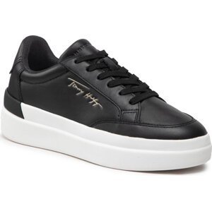 Sneakersy Tommy Hilfiger Th Signature Leather Sneaker FW0FW06665 Black BDS