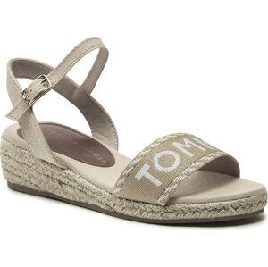 Espadrilky Tommy Hilfiger Rope Wedge Sandal T3A7-33287-0890 M Beige 500