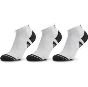 Sada 3 párů nízkých ponožek unisex Under Armour Ua Performance Tech 3Pk Low 1379504-100 White/White/Jet Gray