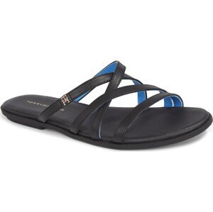 Nazouváky Tommy Hilfiger Th Strap Flat Sandal FW0FW08067 Black BDS