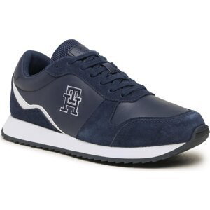 Sneakersy Tommy Hilfiger Runner Evo Leather FM0FM04479 Carbon Navy DCC