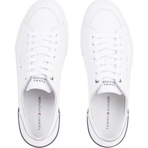 Sneakersy Tommy Hilfiger Corporate Vulc Leather FM0FM04953 White YBS