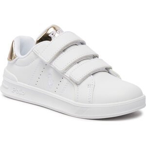 Sneakersy Polo Ralph Lauren RL00594100 C White Smooth/Gold Metallic W/ Grey Pp