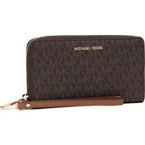 Velká dámská peněženka MICHAEL Michael Kors Lg Flat Mf Phn Case 34F1GJ6E2B Hnědá