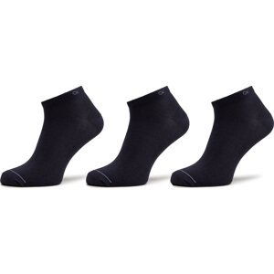 Sada 3 párů dámských nízkých ponožek Calvin Klein 701218718 Tmavomodrá