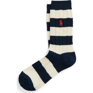 Dámské klasické ponožky Polo Ralph Lauren Rugby Cable 455942322002 Navy