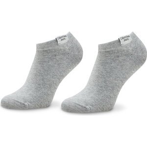 Sada 2 párů dámských nízkých ponožek Calvin Klein Jeans 701218749 Light Grey Melange 005