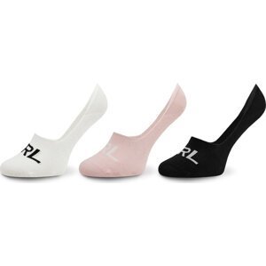 Sada 3 párů dámských ponožek Lauren Ralph Lauren 454945106001 Pink/Ivory/Black