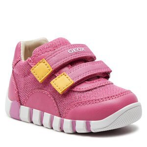 Sneakersy Geox B Iupidoo Girl B3558A 0GNBC C8F2V Dk Pink/Yellow