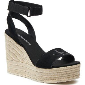 Espadrilky Calvin Klein Jeans Wedge Sandal Su Mg Btw YW0YW01026 Black BEH