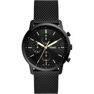 Hodinky Fossil Minimalist Chronograph FS5943 Black/Black