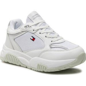 Sneakersy Tommy Hilfiger T3A9-33219-1695 Bianco/Argento X025