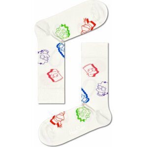 Klasické ponožky Unisex Happy Socks SIM01-1300 Écru