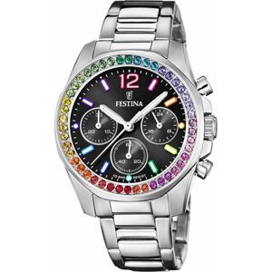 Hodinky Festina Boyfriend Chronograph 20606/3 Silver/Black