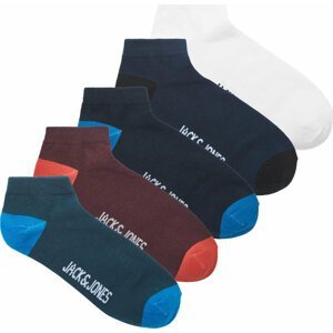 Sada 5 párů pánských nízkých ponožek Jack&Jones 12238185 Black 4251642